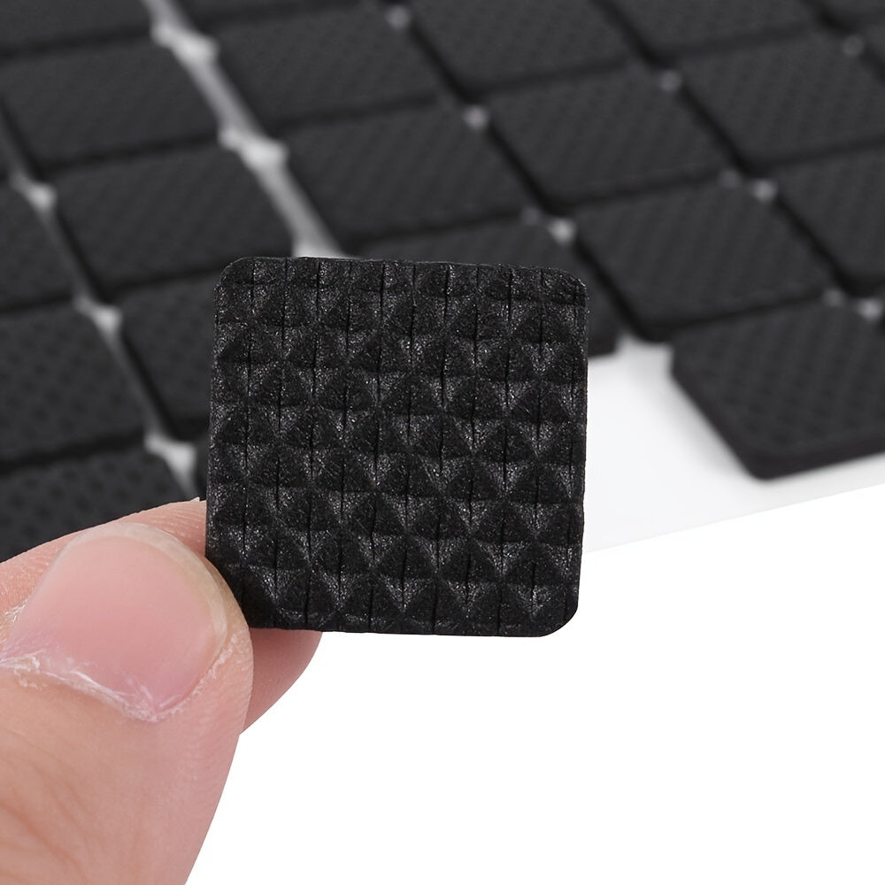 30 Pieces Self-Adhesive Furniture Leg Foam Rubber Pads: Non-Slip EVA Pads to Protect Furniture and Keep It Stable - 1" Square Black