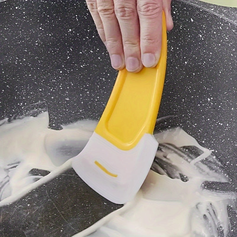 1pcKitchen Silicone Scraper - Durable high temperature resistant scraper for oil-free cleaning, suitable for non-stick pans, boat/household utensil for scraping pots and dishes.