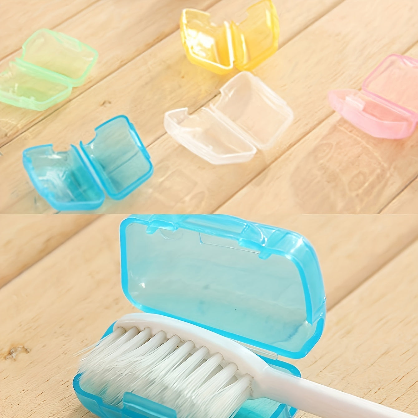 5pcs Portable Toothbrush Case with Cover, Travel Size Dustproof Protective Case, Portable Drainage Toothbrush Cap, Essential for Oral Hygiene, Hypoallergenic and Alcohol-free, Very Suitable for Home, Business Travel and Outdoor Use