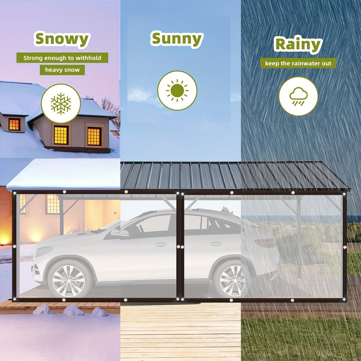 Pe Material Transparent Winter Heat Insulation Cover - Transparent Waterproof Tarpaulin,