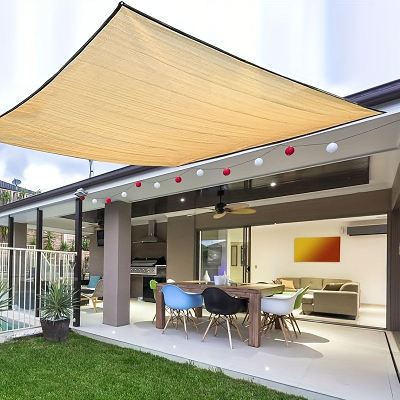 Beige Shade Net - UV Resistant, Encrypted Outdoor Covering for Patios, Gardens, Porches and Balconies - Durable PE Material