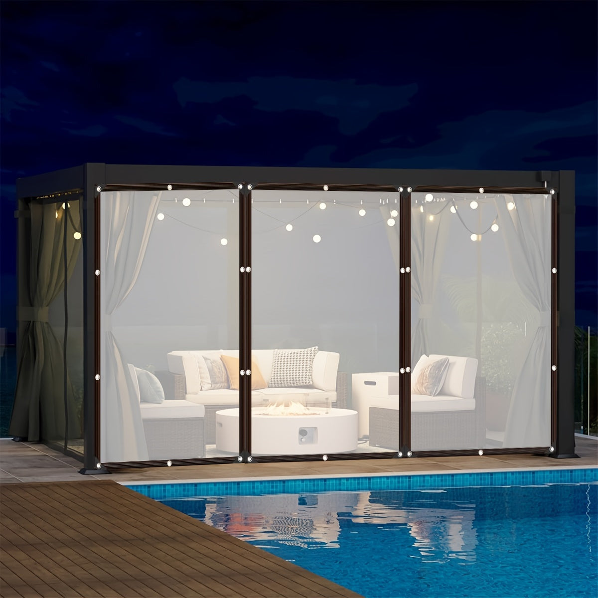 Pe Material Transparent Winter Heat Insulation Cover - Transparent Waterproof Tarpaulin,