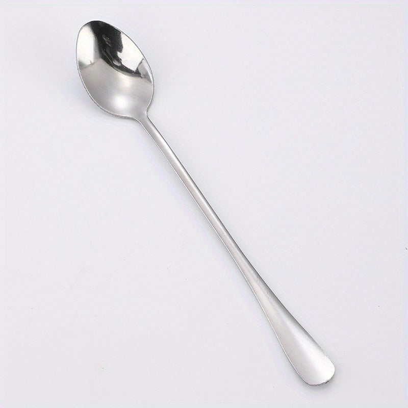 1PC stainless steel long handle ice tea spoon, coffee spoon, ice cream stirring spoon, dishwasher safe, kitchen accessories, cutlery set