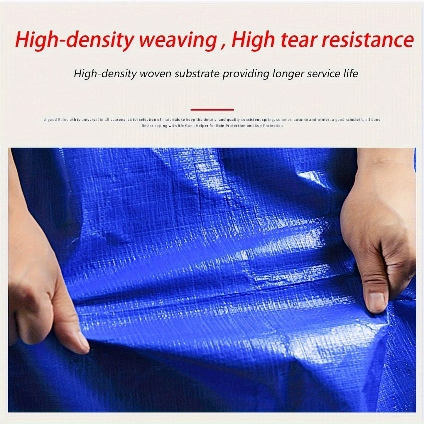 Vandham Heavy-Duty Waterproof Tarpaulin, PE Material, Multipurpose Tarp for Car, Home, Camping, Rain Cover, Protection Canopy - Durable and UV Resistant