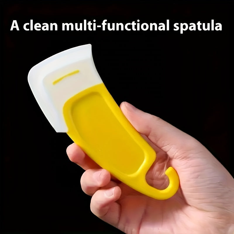 1pcKitchen Silicone Scraper - Durable high temperature resistant scraper for oil-free cleaning, suitable for non-stick pans, boat/household utensil for scraping pots and dishes.