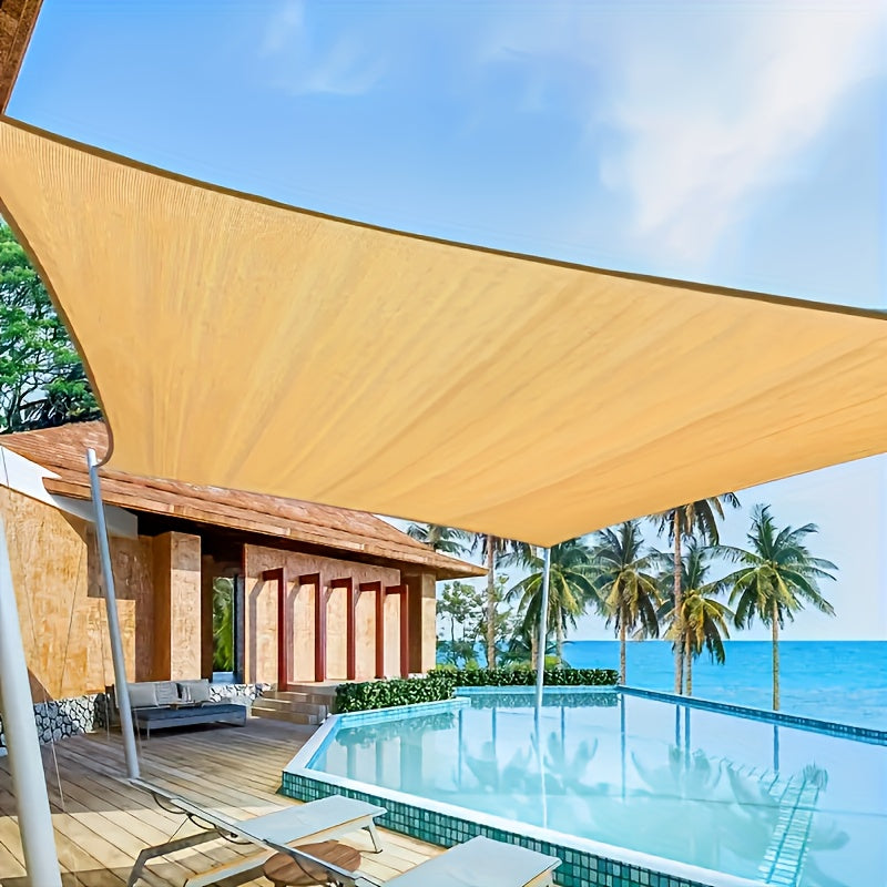 Beige Shade Net - UV Resistant, Encrypted Outdoor Covering for Patios, Gardens, Porches and Balconies - Durable PE Material