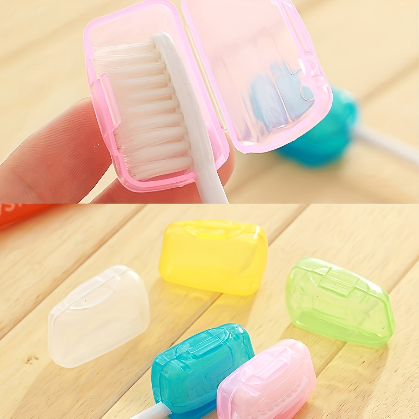 5pcs Portable Toothbrush Case with Cover, Travel Size Dustproof Protective Case, Portable Drainage Toothbrush Cap, Essential for Oral Hygiene, Hypoallergenic and Alcohol-free, Very Suitable for Home, Business Travel and Outdoor Use