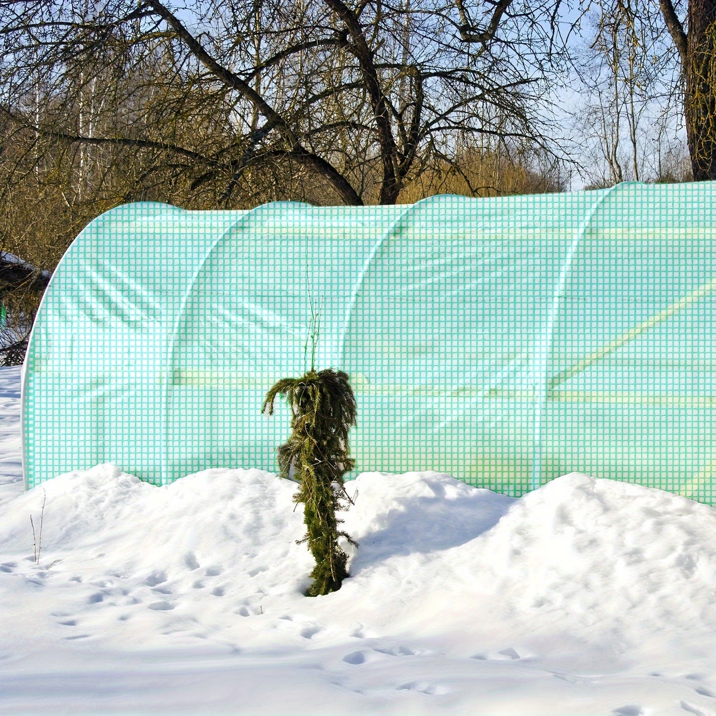 Heavy Duty Green Transparent Tarp -, UV and Waterproof Plastic Cover,