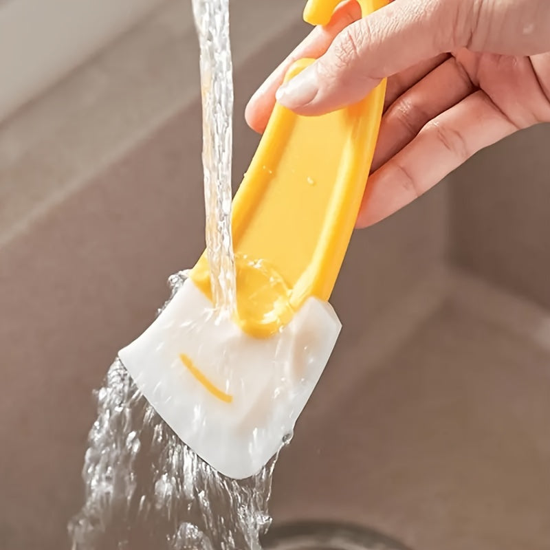 1pcKitchen Silicone Scraper - Durable high temperature resistant scraper for oil-free cleaning, suitable for non-stick pans, boat/household utensil for scraping pots and dishes.