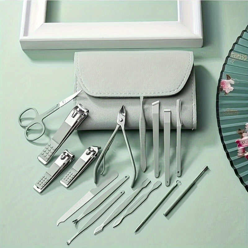 Nail Clippers Manicure Tool Set, with Portable Travel Case, Cuticle Nippers And Cutter Kit, Professional Nail Clippers Pedicure Kit, Grooming Kit for Travel
