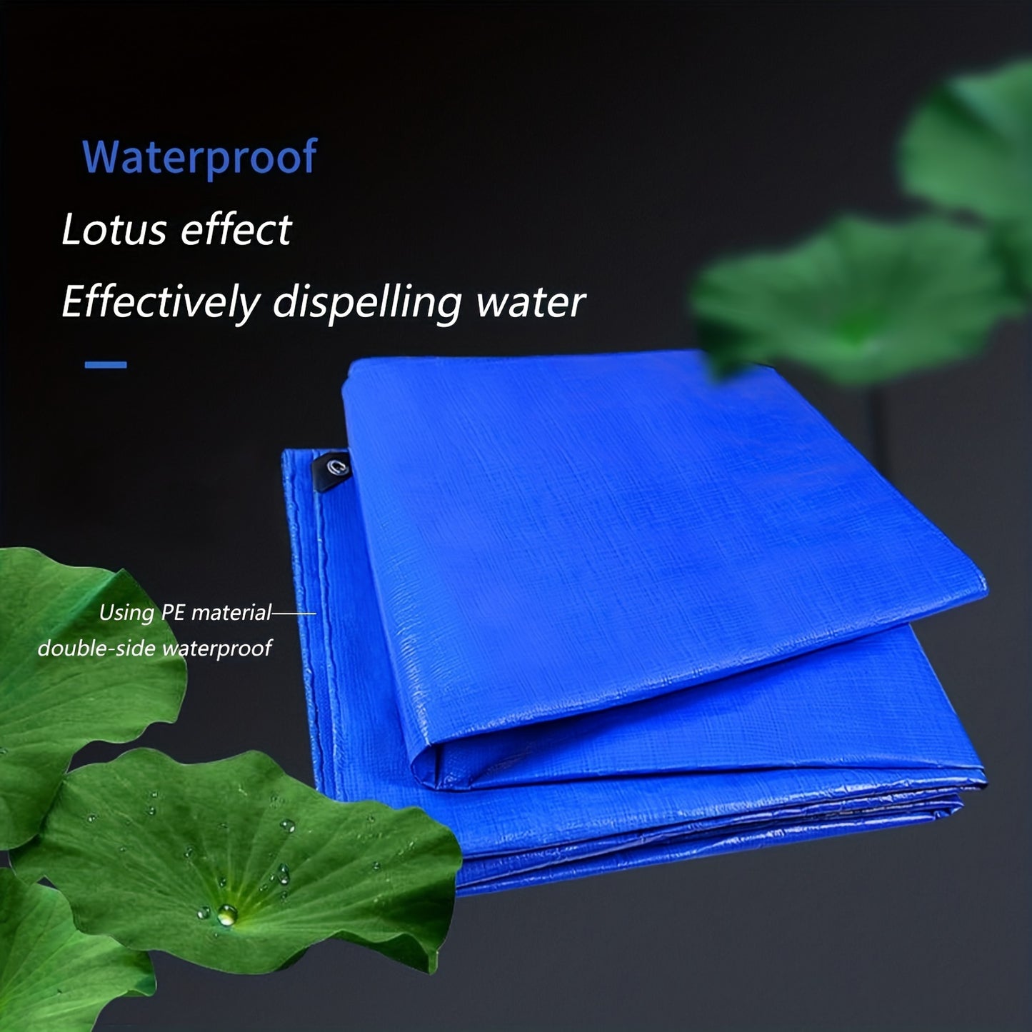Vandham Heavy-Duty Waterproof Tarpaulin, PE Material, Multipurpose Tarp for Car, Home, Camping, Rain Cover, Protection Canopy - Durable and UV Resistant