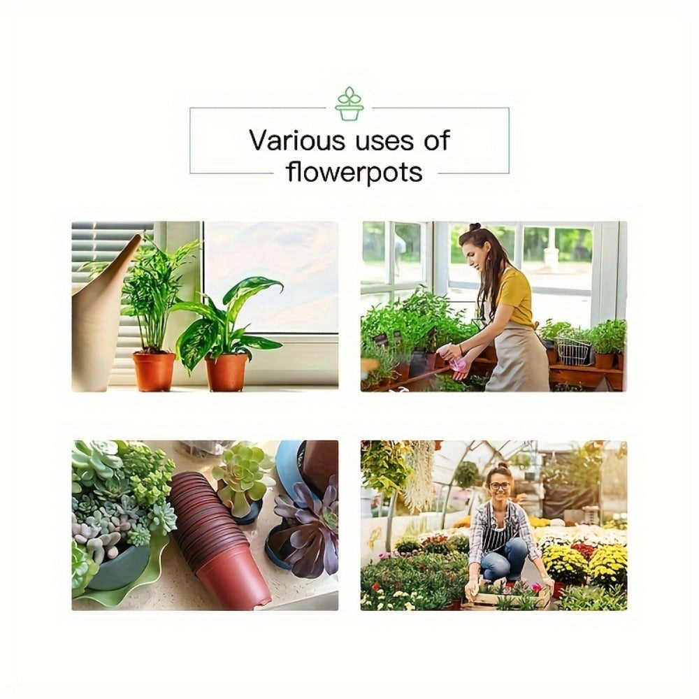 10-pack seedling pots, flower pots, nutrient cups for growing succulent plants, vegetable seedlings, saplings, flowers with drainage holes to prevent roots from being suffocated