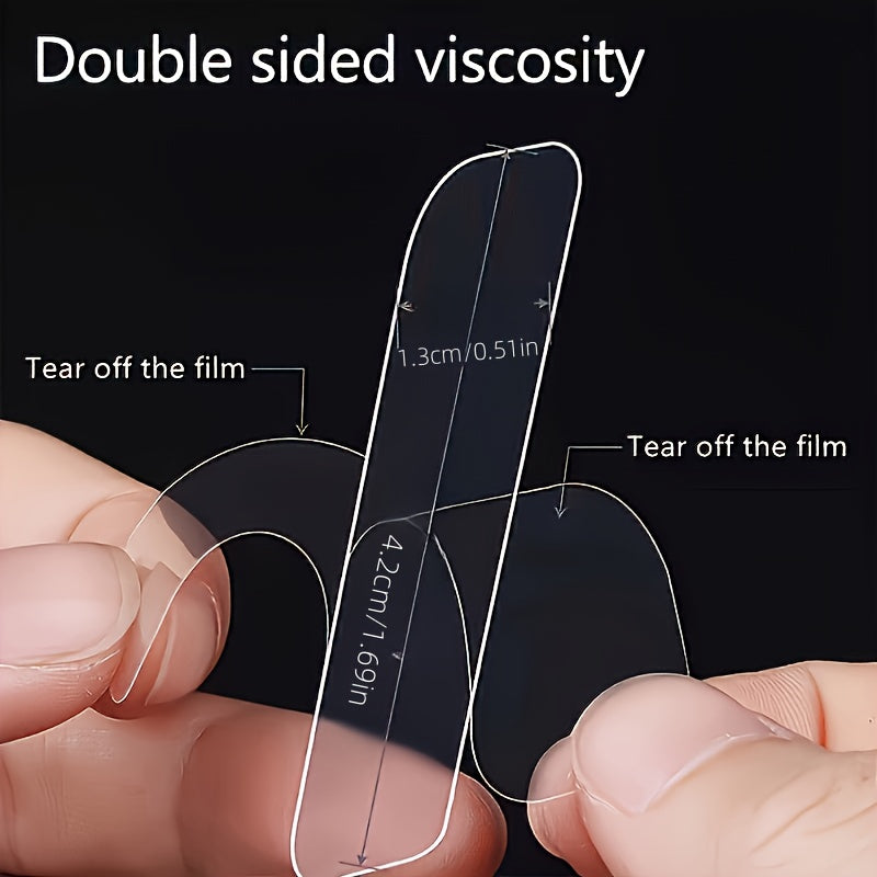 60 pieces double-sided transparent tape package waterproof transparent and easy to tear