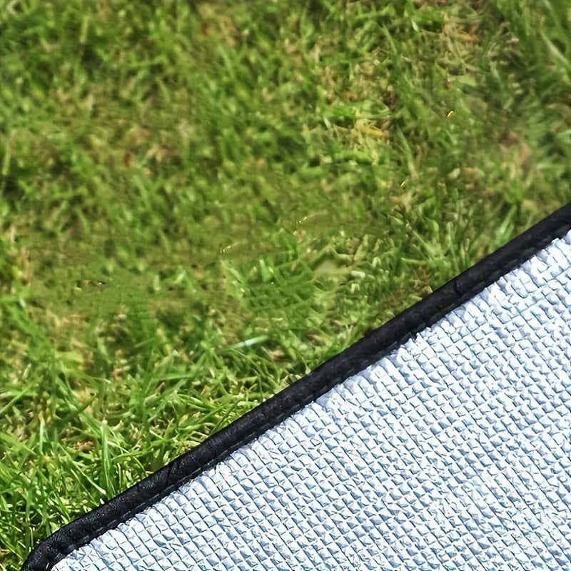 1 Piece Four Seasons Waterproof Camping Mat - Durable Aluminum Foil and EPE Fabric, Portable Outdoor Picnic and Tent, Double-Sided Moisture-Proof Insulation Mat, Beach BBQ, Aluminum Foil