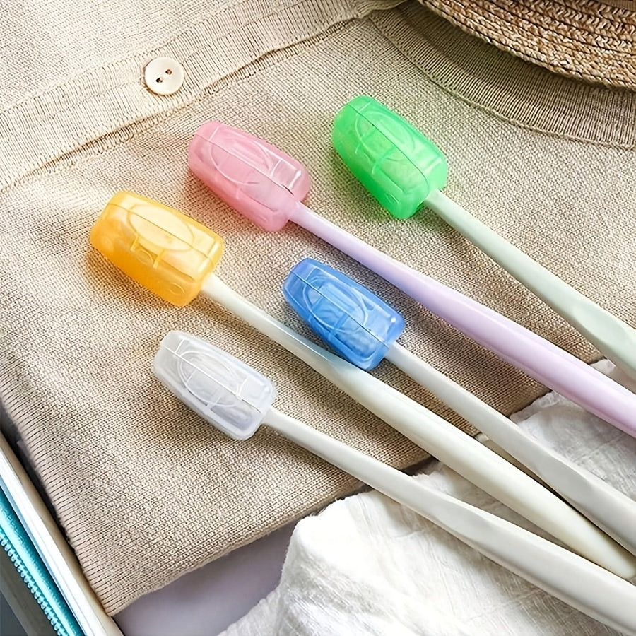 5pcs Portable Toothbrush Case with Cover, Travel Size Dustproof Protective Case, Portable Drainage Toothbrush Cap, Essential for Oral Hygiene, Hypoallergenic and Alcohol-free, Very Suitable for Home, Business Travel and Outdoor Use