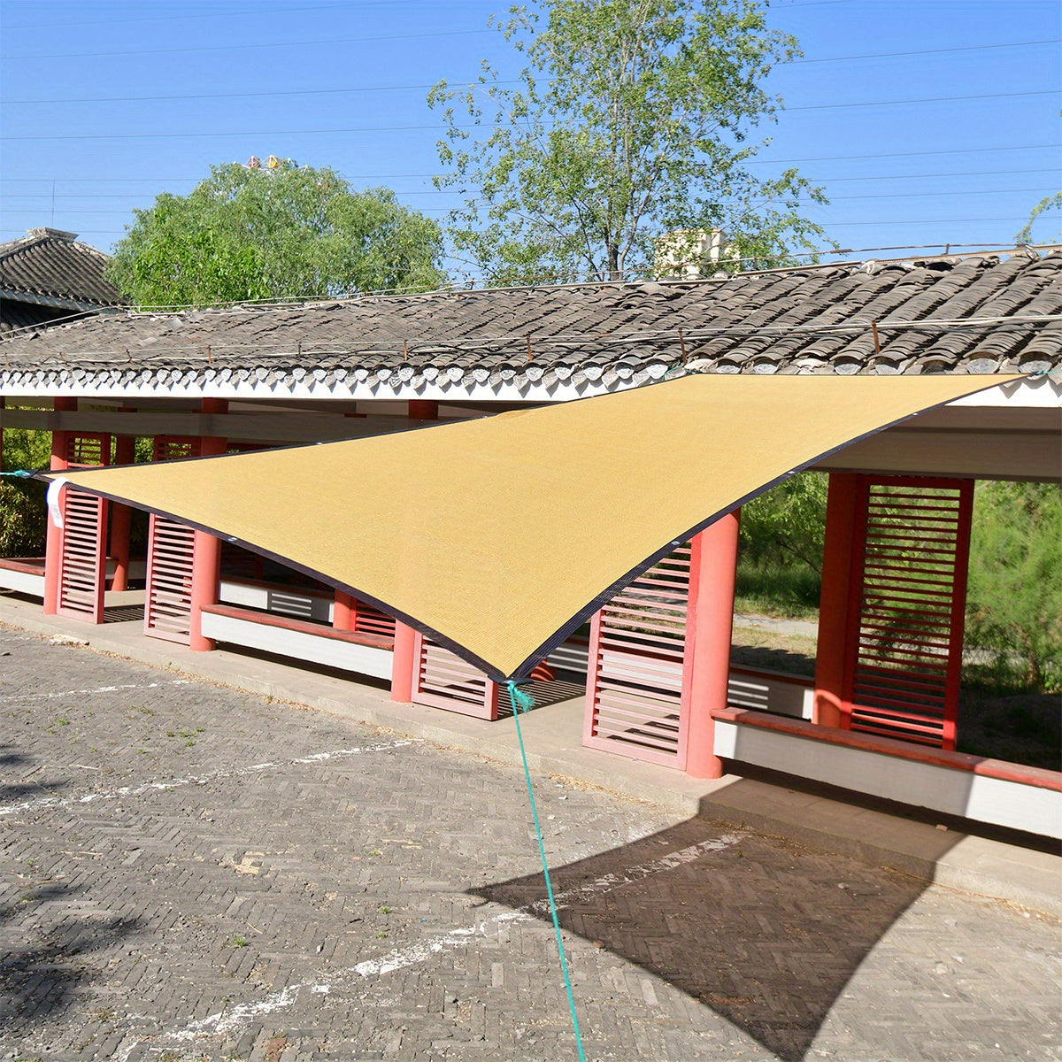 2m*2m single pack anti-ultraviolet sunshade net, suitable for balcony, courtyard, swimming pool, pavilion roof, outdoor terrace tent roof, sunshade cloth with grommets, suitable for agricultural greenhouse