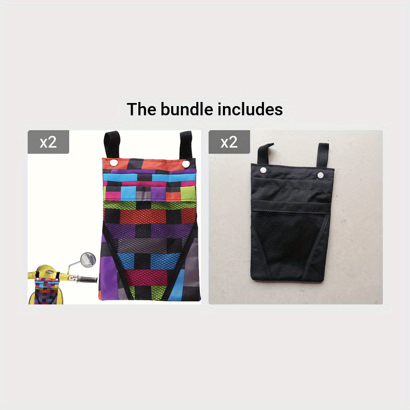 Large Capacity Bike Front Frame Storage Bag - Adjustable Nylon Bag with Phone Holder for Water Bottle, Keys and Wallet