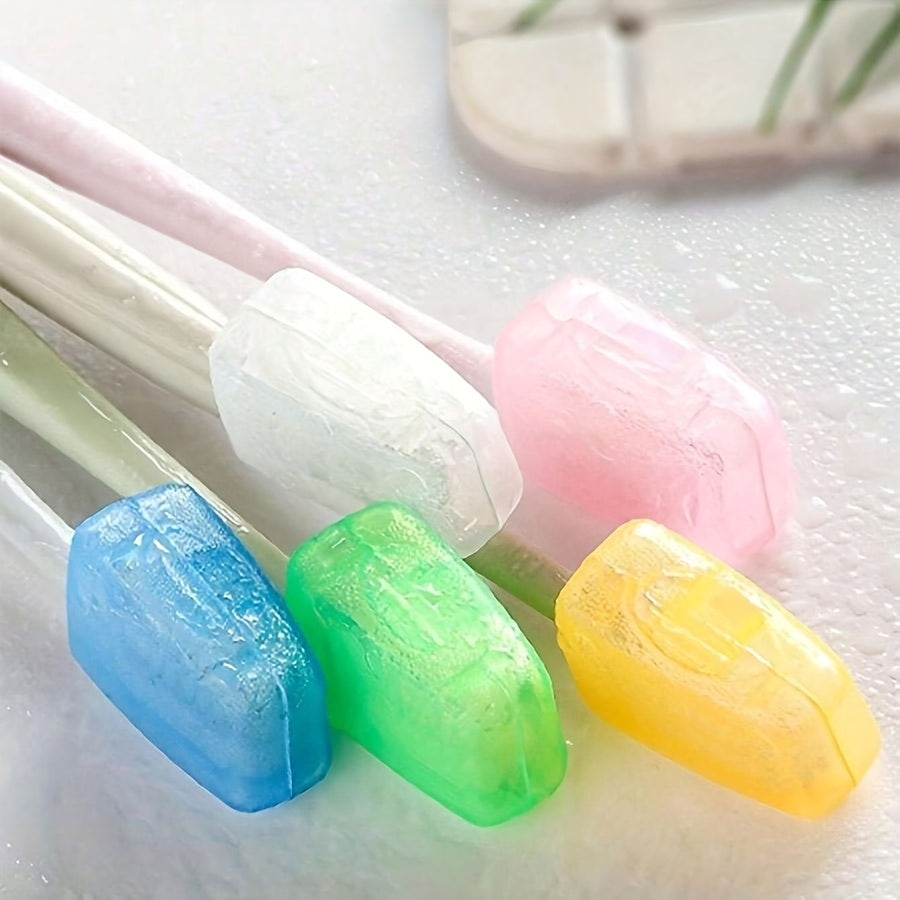 5pcs Portable Toothbrush Case with Cover, Travel Size Dustproof Protective Case, Portable Drainage Toothbrush Cap, Essential for Oral Hygiene, Hypoallergenic and Alcohol-free, Very Suitable for Home, Business Travel and Outdoor Use