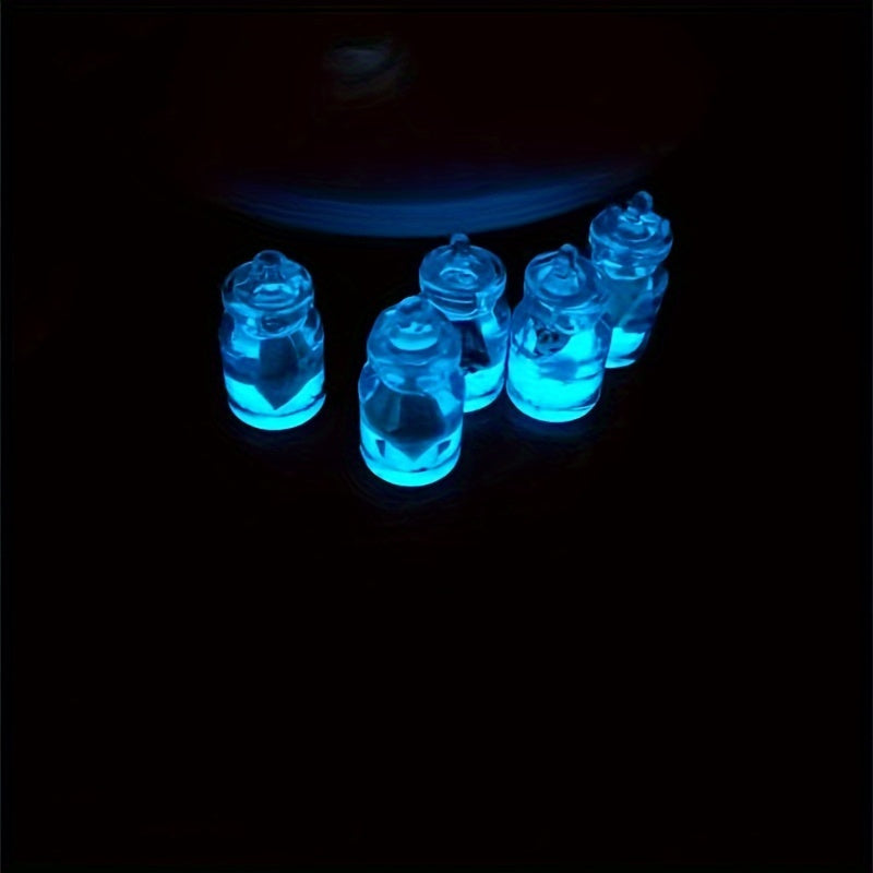 6 luminous transparent bottles ocean theme, Christmas tree mini decorations, home outdoor decorations, Christmas New Year Christmas Eve small gifts,