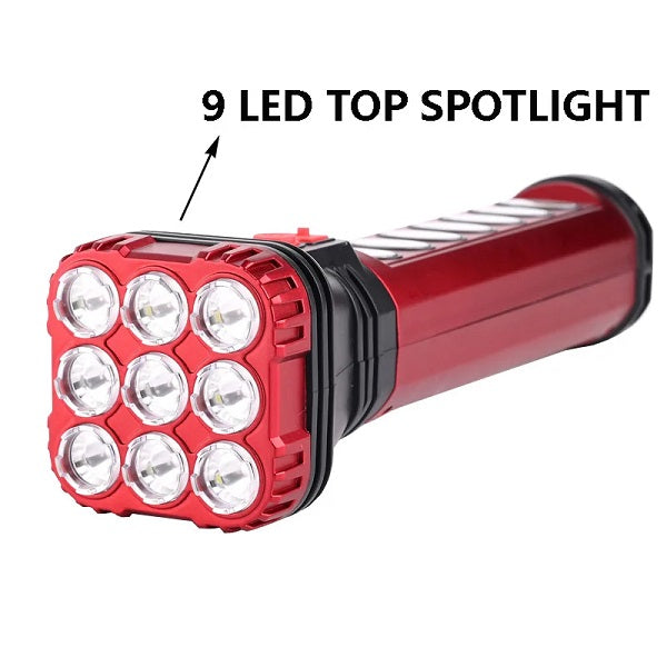 Aerbes AB-TY31 Rechargeable Solar Powered 9 LED +7 COB Flashlight 18W