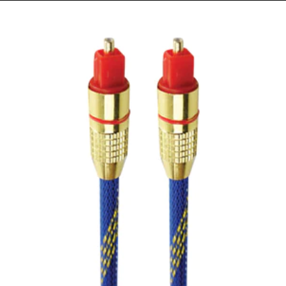 XF0090 OD6.0 Blue Mesh Gold Plated Fiber Toslink Optical Audio Cable 20M