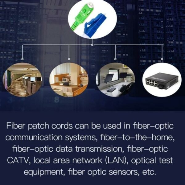 XF0165-2 SC/APC – LC/UPC Simplex Single Mode Fiber Optic Patch Cord 2.0mm 8M