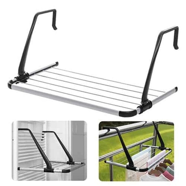 XF0886 Stainless Steel Hook Drying Rack, 5 Lines