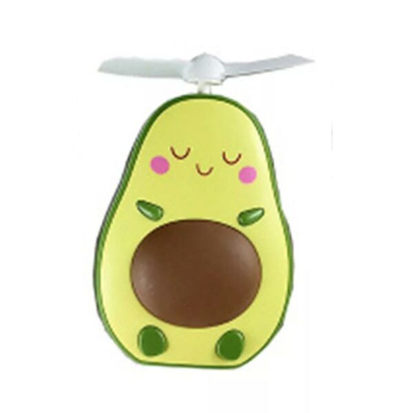 USB Rechargeable Hand-held Cute AvocadoLow Noise Mini Portable Handheld Fan