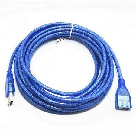 SE-L43 USB 2.0 Transparent Blue Extension Cable 5M