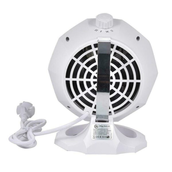 1800W Mini Indoor Fan Ceramic Heater with 3 Levels Rotation Continuous Temperature Control Warmth