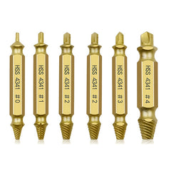6pcs Damaged Screw Extractor Bit Set with Tool Box HSS Screw Extractor Hand Tool Accessories