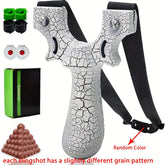 Piaoyu Resin Slingshot Set Flat Rubber Band Sling Shot for Adult Shooting Slingshots for Slingshot Practice Daily Entertainment Outdoor Cool Gadgets