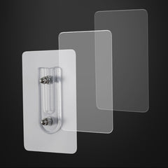 2/4 Pack Scratch Free Non Perforated Strong Adhesive Adjustable Hook Brackets for Wall Mounting Contemporary Style Plastic Material