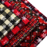 1pc Extra Large Christmas Plaid Fabric Red Golden Brown Green Heavy Duty 100% Cotton Quilted Texture for Holiday Crafts Nurses Hats Home Decor Ideal For Beginners & Experts Christmas Sewing Projects Craft Supplies Seasonal Decor
