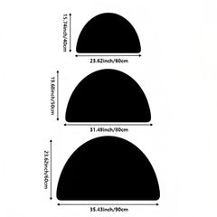 1pc Boho Geometric Printed Semi Circle Door Mat Durable Non Slip Backing Washable for High Traffic Areas Ideal for Mother'S Day & Easter Spring Decor Indoor Use Washable Area Mat|Boho Chic Decor|Durable Backing Washable Area Mat 2D Flat Half Ci