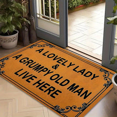 1Pc Funny Door Mat "A Lovely Lady & A