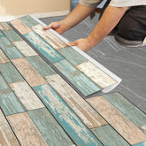 2/10Pcs Floor Tile Decals Vinyl Sheet Flooring With Farmhouse 90*15Cm