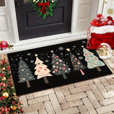 1Pc Festive Christmas Tree Door Mat Machine Washable Soft