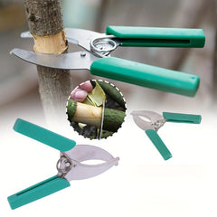 Professional Stainless Steel Grafting Tool with Bark Cutter & Ring Knife Heavy Duty Pruning Scissors for Fruit Trees Vines and Ornamental Plants Durable Garden Shears For Orchard & Vineyard Maintenance Classic Design Ambidextrous Use