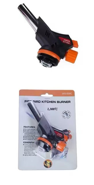 Cooking Butane Gas Torch Lighter Kitchen BBQ Rotating Spray Fire Lgnition Tool Culinary Butane Torch Kitchen Blow Torch Lighter Cigarette Dabbing Lighter