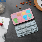 SANRIO Hello Kitty Silicone Mold with Heart Cutouts & Hello Kitty Face Non Toxic Kitchen Tool for Baking Chocolate Ice Cubes Cookies Cute Cake Decorating Mold with Heart Cutouts Perfect for Halloween Christmas Easter Thanksgiving Birthdays &