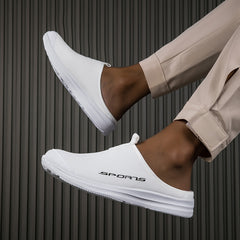 Breathable and Comfortable Men'S Casual Slippers Mesh Upper Breathable Insole and Lightweight Sole Slip On Shoes for Indoor and Outdoor Use Suitable for Walking Camping and Daily Wear