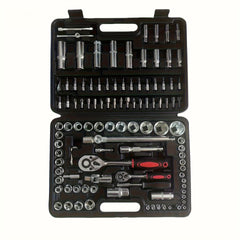 216/108/53pcs black multifunctional maintenance tool set 1/4 inch bidirectional quick release wrench and extension rod integrated solution including ratchet wrench socket set screwdriver head suitable for car motorcycle bicycle maintenanc