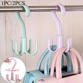 1pc or 2pcs Heavy Duty Rotating Four Leg Wall Mounted Coat Hook with 4 Tier Storage Space Saving Vertical Design Pastel Colors (Pink Mint Green Purple ) For Entryway Bedroom Bathroom Easy Installation Durable Plastic Construction
