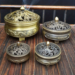 1pc Dragon and Phoenix Incense Burner Elegant Suitable for Meditation Yoga Tea Space and Home Decoration Perfect Gift for Relaxation and Spiritual Practice Meditation Accessories | Modern | Multifunctional Dragon and Phoenix Design Ideal for Than