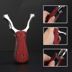 Y UMO YI Professional Stainless Steel Folding Slingshot High Elasticity Flat Band Precision Grip Black & Red Options Perfect for Outdoor Sports & Competition Competition Slingshot | Sleek Grip | Stainless Steel Construction