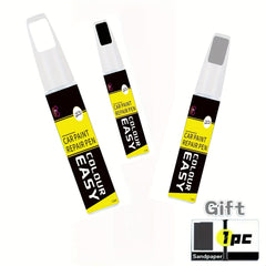 2pcs Set: Touch Up Pen + Sandpaper New Style Repair Paint Pen with Non Oiliness Scratch Remover for Bodywork and Vehicle Universal Car Paint Scratch Repair for