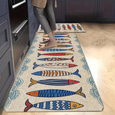 1Pc Modern Kitchen Floor Mat 1.2Cm Thick Sponge Flannel