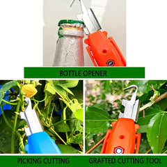 1pc Heavy Duty Gardening Scissors with Long Blades (5cm) Non Slip Grip Ergonomic Design for Fruit Pepper Floral Grafting Bottle Opening Durable Metal & Plastic Construction Sturdy Pruning Shears for Garden Kitchen Projects