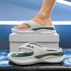 & Unisex Heavy Sole Sandals Wide Narrow Round Toe Beach Slippers with Cushioned Insole Non Slip Sole for Outdoor Pool Surfing Spring/Summer Casual Footwear (Solid Color)